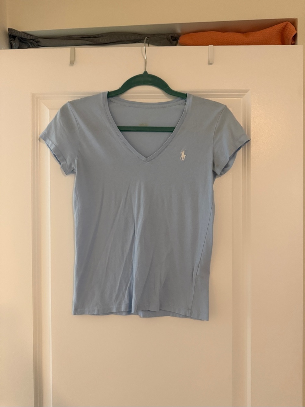 Ralph Lauren Powder Blue V-Neck Short Sleeve Tee